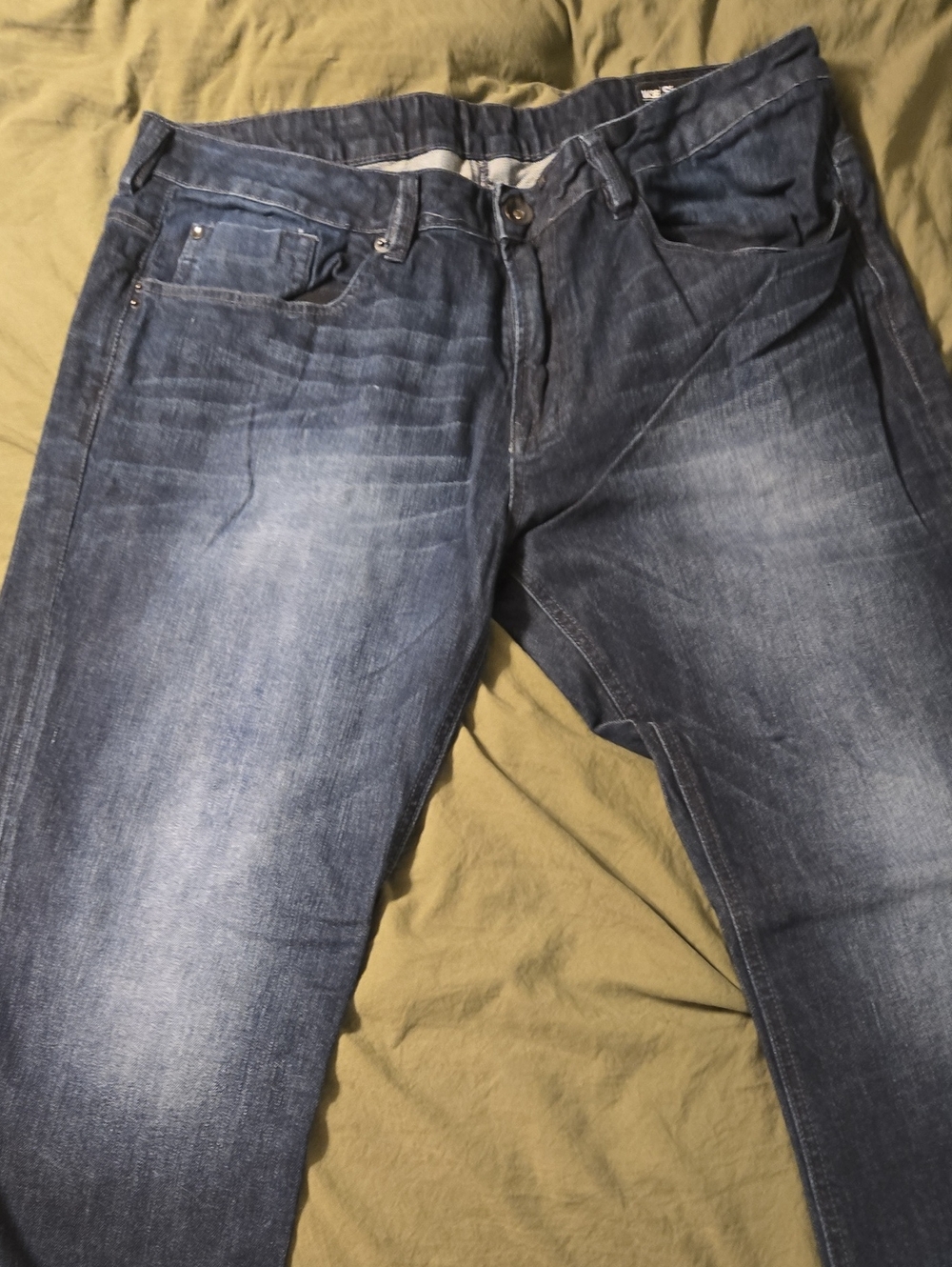 Buffalo David Bitton Men's Faded Blue Slim Straight Jeans